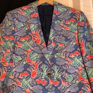 NWOT VV Mens Crab Print Sport Coat 38R